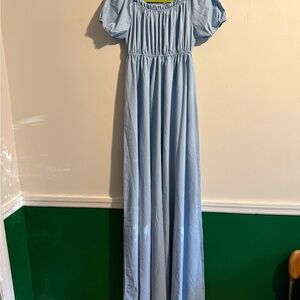 Light Blue Maxi Dress - Bridgerton Style